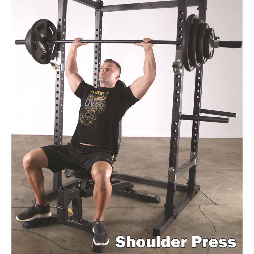 Shoulder Press on Powertec Utility Bench