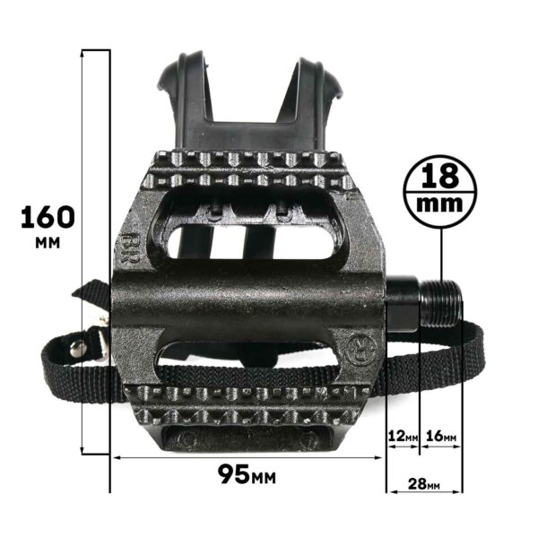 Spin Bike Pedals M18 (Pair) - Image 2
