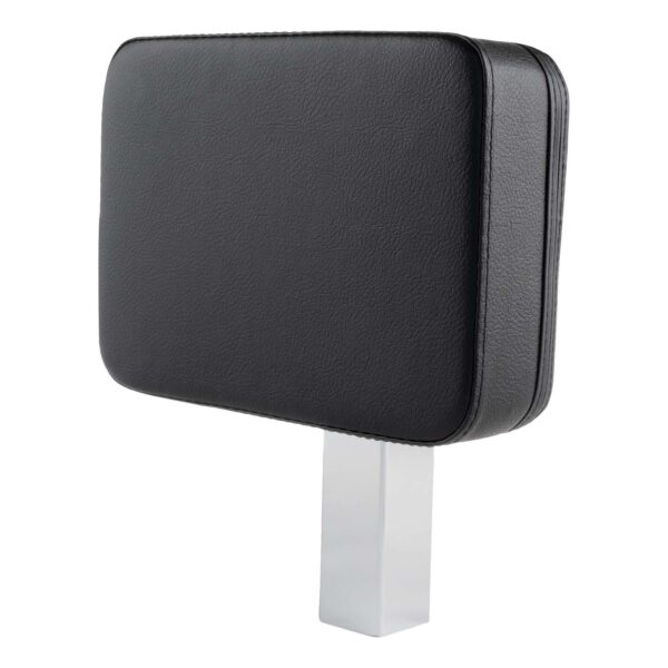 The Ironmaster Head Extension SB features a black leather cover and silver metal support under the backrest cushion.