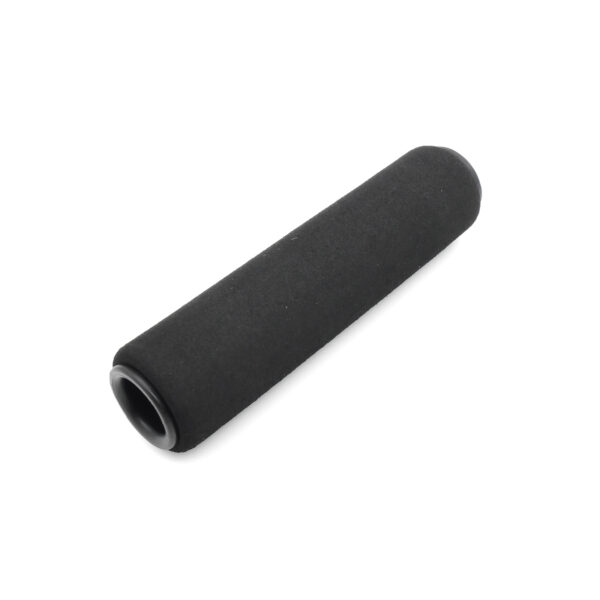 A Foam Grip 30mm OD x 120mm, with a black cylindrical design, is set against a plain white background.