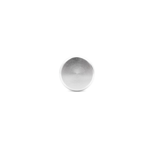 An Aluminum Cap for a 25mm tube with a silver finish and white border is set on a plain white background.