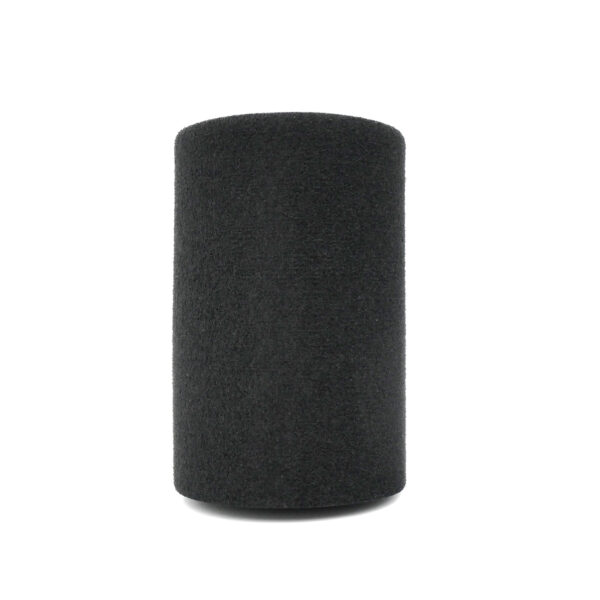 A cylindrical Foam Roller 100 x 150mm in black is displayed against a white background.