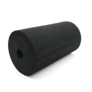 A Foam Roller 100 x 180mm with a textured surface is placed upright against a white background.