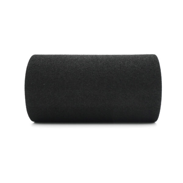 A black Foam Roller 100 x 180mm displayed on a plain white background.