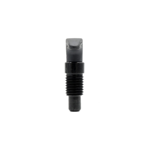 The Pop Pin M20 2.5 Thread features a cylindrical metal body with a threaded middle section, flat top, and tapered bottom, and is shown isolated on a plain white background.