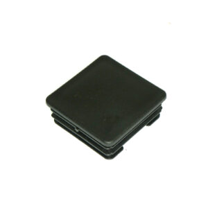 The 45mm x 45mm End Cap, designed to close off open ends of square tubes or pipes, is a black plastic square displayed against a white background.