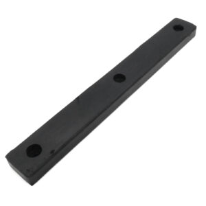 The ATX Bench Leverage Arm Rubbers are long black rectangular rubber strips with three evenly spaced holes, slightly angled to display their flat surface and thickness.
