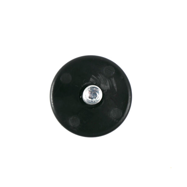 The Threaded Foot 45mm M10, a black circular item with a shiny metallic center, is displayed against a plain white background.
