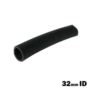 The Hard Rubber Grip 32 mm x 1 meter hose is curved slightly and displayed on a white background.