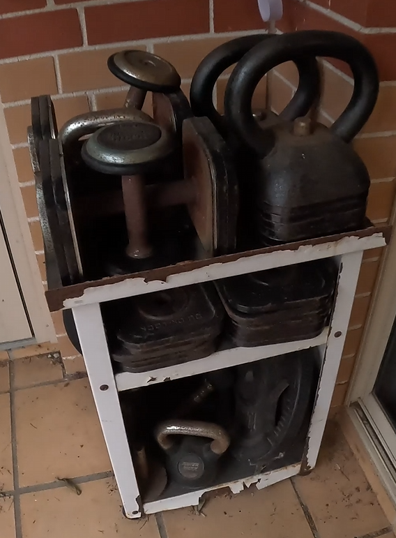 My old set of Ironmaster Quick Lock Adjustable Dumbbells. 