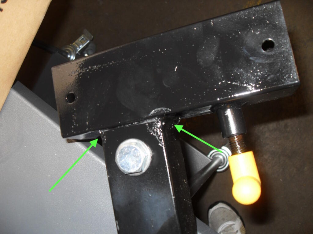 WB-LPA Leg Press Attachment with repaired sleeve.