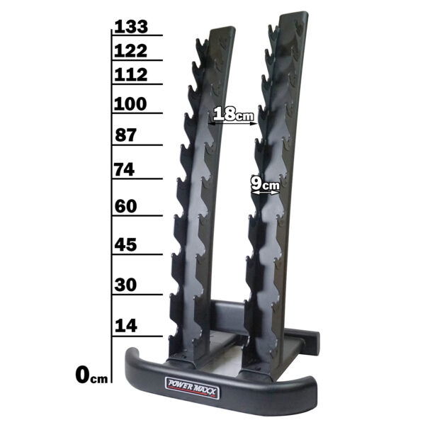 distance between dumbbell holders