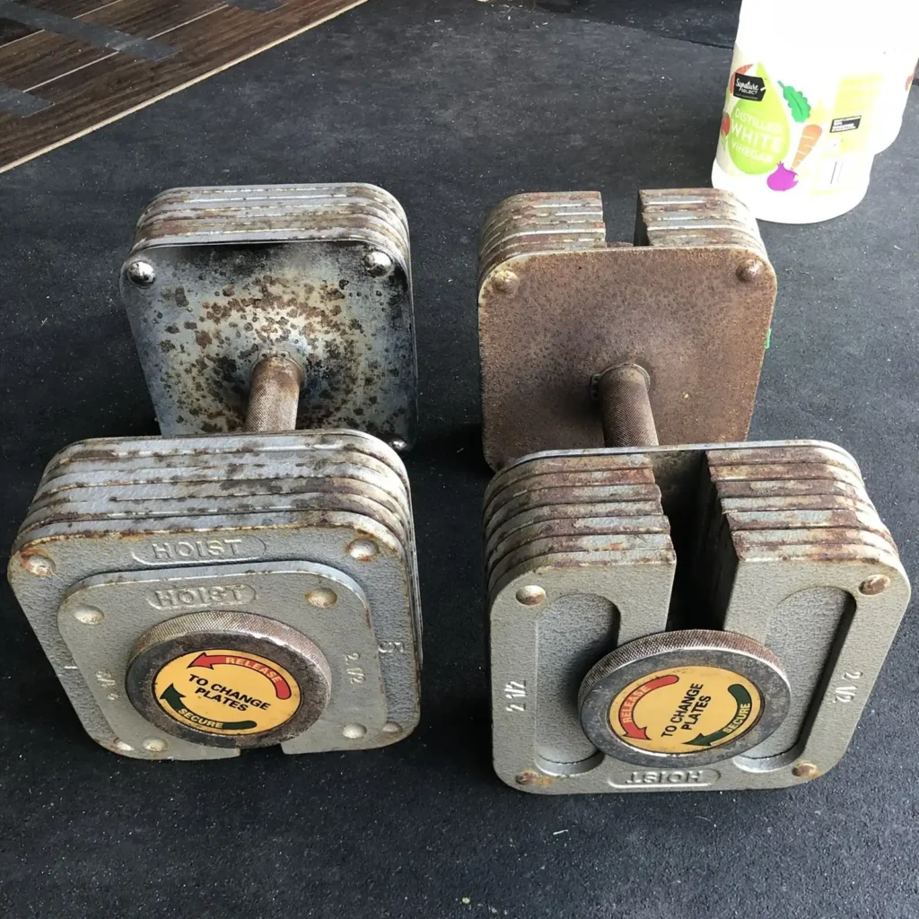 Hoist quick change adjustable dumbbells