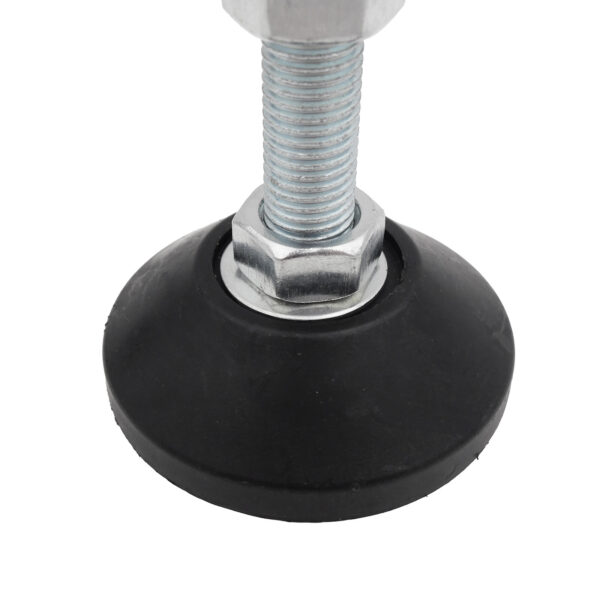 Treadmill leveling foot rubber base