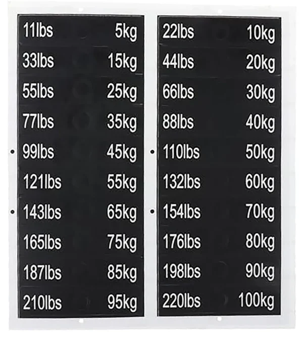 Z-ST-WTSTK5-100 weight stack number logos
