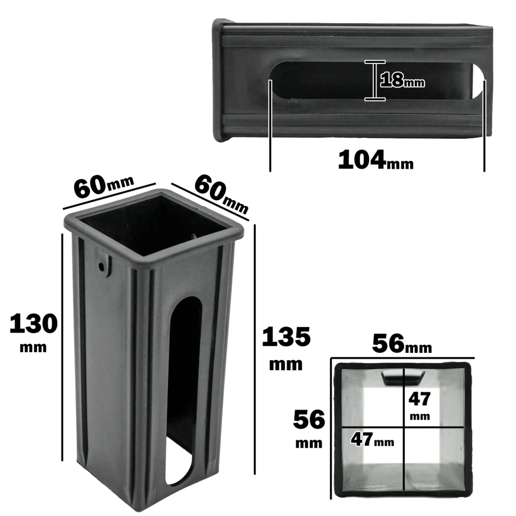 Z-SLV-45x45x135 measurements