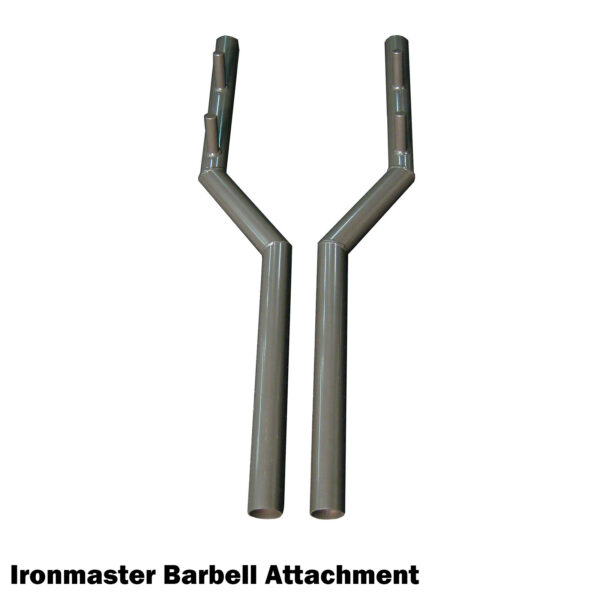 Ironmaster barbell attachment for spotting stands