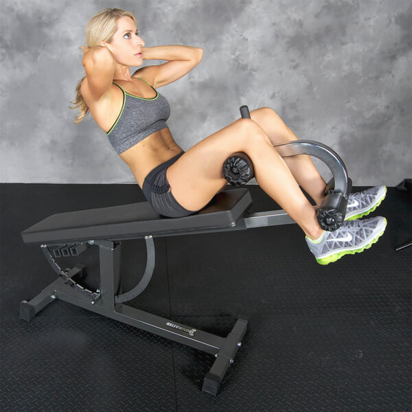 Ironmaster crunch attachment for abdominal exercises