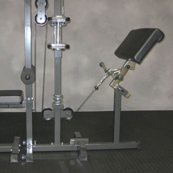 Ironmaster dockable support attachment for bench stability