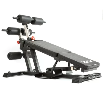 Front-side view of ATX Torso Trainer with attached pad, showing sturdy frame for ab and back training