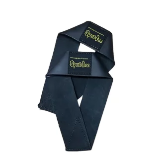 Black leather SPDOLYWRISTLTHR wrist strap, designed for wrist stability during strength training
