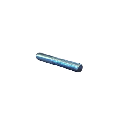 M10 threaded swage stud with a 4mm hole in a gym, a silver bolt end fitted on a cable machine, ensuring smooth operation during heavy workouts