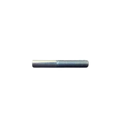 M10 threaded swage stud with a 4mm hole for gym cable wire, a silver bolt end with a 500kg load rating, isolated on a white background for equipment repair
