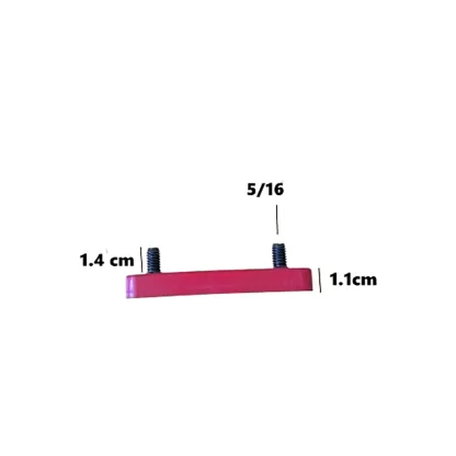 Star Trac replacement rubber stopper pad with screw hole distance of 6.7 cm, overall dimensions 9.2 by 3.8 cm.