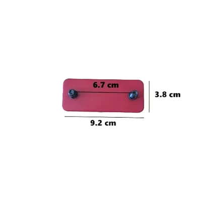 Gym equipment rubber bumper compatible with Star Trac machines, showing 3.8 cm height and mounting specs.