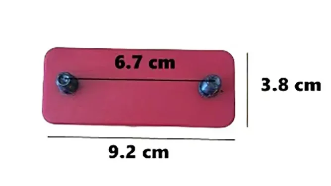 Gym equipment rubber bumper compatible with Star Trac machines, showing 3.8 cm height and mounting specs.